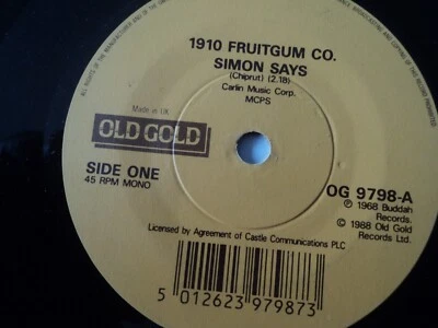 1910 fruitgum co  - Simon says  - 7" Single - Old Gold - Image 1 of 2