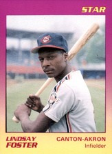 1989 Canton-Akron Indians Star #6 Lindsay Foster Greensboro North Carolina Card