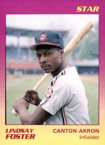 1989 Canton-Akron Indians Star #6 Lindsay Foster Greensboro North Carolina Card