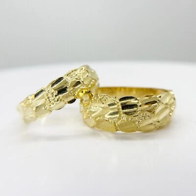 10k Solid Gold Nugget Band Classic Ring for Men and Women - Image 1 of 4