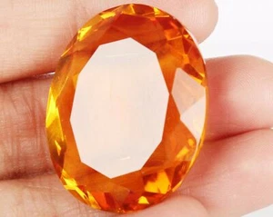 Yellow Citrine 77.8ct. Oval Cut Faceted Loose Gemstone for Ring/Pendant/Bracelet - Picture 1 of 6