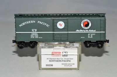 N Scale Micro-Trains 20236 N.P. 1001 Northern Pacific 40' Standard Box Car - Image 1 of 4