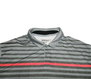Nike Golf Uomo Taglia - XL Grigio Rosa Neon Righe Tour Performance Golf Polo - Foto 1 di 5