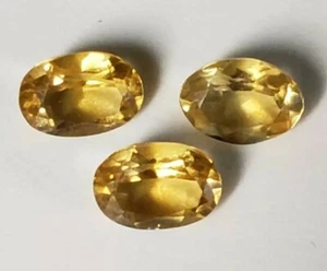 BEAUTIFUL 7x5MM OVAL NATURAL FACETED CITRINE GEMSTONES, GREAT COLOR APPX. .80CT - Picture 1 of 6