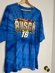 Kyle Busch M&M's NASCAR T-Shirt Blue Tie Dye XXL - Picture 1 of 4