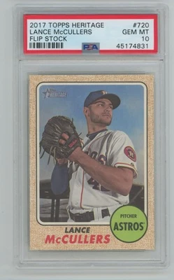 Lance McCullers 2017 Topps Heritage Flip Reverse Stock PR5 PSA 10 #720 Houston - Image 1 of 3