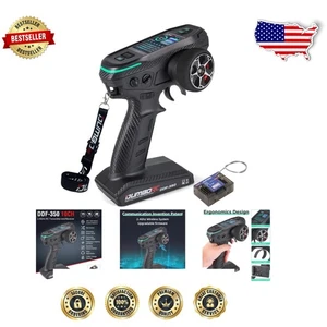 Splashproof DDF-350 10CH RC Transmitter & Receiver for Cars, Boats, and Tanks - Picture 1 of 11