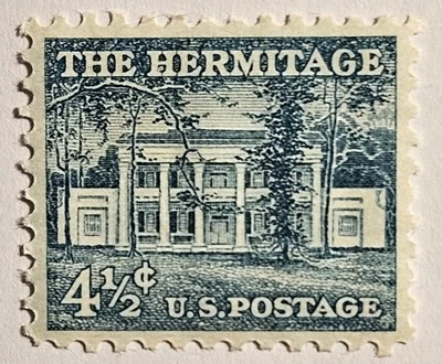 Estados Unidos 1959, sello "The Hermitage" 4 1/2 centavos como nuevo, Scott-#1037, ¡envío rápido! Foto 1 de 3