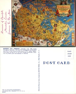 Mapa postal de Alaska Hudsons Bay Company publicaciones comerciales coleccionables de colección - Imagen 1 de 1
