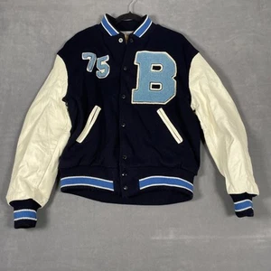 Vintage Skookum Varsity Jacke Gr. 42 Bomber Made in USA Blau Letterman B 75 - Bild 1 von 10