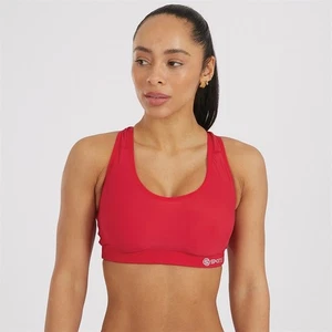 Skins Sports Bra XS Red Racerback Medium Support Gym Running Training Top NWT - Picture 1 of 5