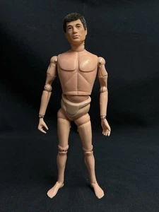 VINTAGE ACTION MAN - Brown Flocked Haired Nude 1970s Palitoy Action Man ref3 - Picture 1 of 10
