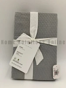 Pottery Barn Wright Textured Organic Cotton Sham Cloud Blue Euro #254G LESEN! - Bild 1 von 3