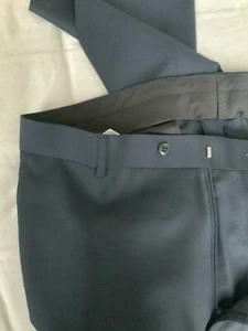 John Lewis Mens Tailored Navy Trousers Size Waist 38R BNWOT - Picture 1 of 3