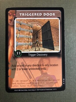 1999 Tomb Raider Trading Card #054 Triggered Door NM Nice! - Image 1 of 4