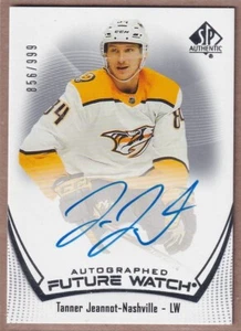 2021-22 SP Authentic Future Watch #198 Tanner Jeannot RC AUTO /999 - PREDATORS - Picture 1 of 2