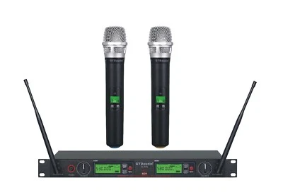 GTD Audio 2x800 Channel UHF Diversity Wireless Microphone Mic System 733H - Image 1 of 4