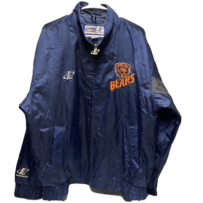 Vintage Chicago Bears Logo Athletic Windbreaker Jacket NFL Pro Line Size XL - Image 1 of 4