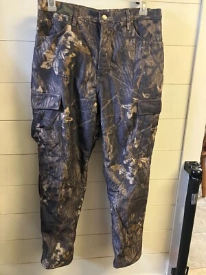 Cabelas Fleece Camouflage Camo Cargo Pants 34 x 30 Scent-Lok - Image 1 of 4