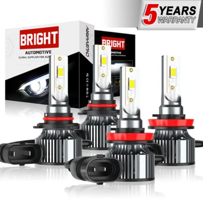 For Scion XB 2008-2015 Combo 4PC 9005 H11 LED Headlight Bulbs Hi/Lo Beam 6500K - Image 1 of 4