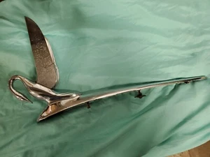 48-52 Packard Flying Swan Hood Ornament & Base 394757 Vintage Complete Original - Picture 1 of 7