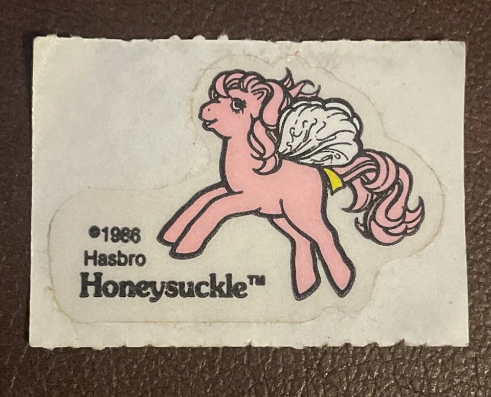 复古 G1 My Little Pony 配件 Flutter Flat 贴纸金银花 — 第 1/1 张图片