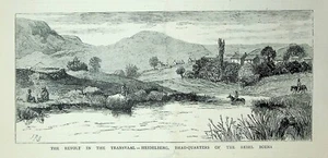 1881 Revolt in the Transvaal Heidelberg Rebel Boers Original Antique Engraving - Picture 1 of 1