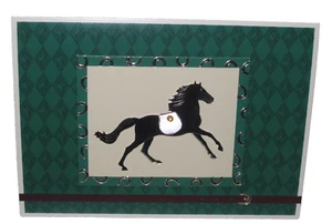 Tarjeta de Feliz Cumpleaños Caballo Burgoyne Nueva Embellecida con Sobre 5 x 7 - Imagen 1 de 3