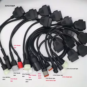 Cable OBD2 apto para motocicletas YAMAHA adaptadores de conector de diagnóstico - Imagen 1 de 32