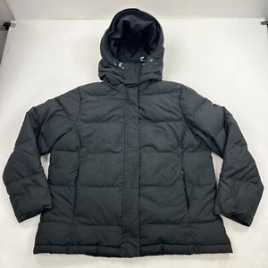 LL Bean Womens Ultrawarm Down 650 Puffer Jacket Size XL Petite Black Downtek - Picture 1 of 14