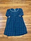 Vintage Nightgown Lang of Salzburg Full Length Flannel Nightgown Size Medium