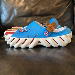 Marvel x Crocs Echo Clog Captain America Kinder Gr. 6 (Crocs J6) Jibbitz abgebildet - Bild 1 von 7