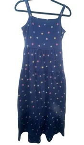 Cat & Jack Dress Girls XL 14/16 Navy Blue Flowers - Picture 1 of 2