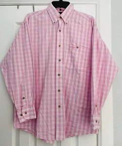 Camicia donna Wrangler M rosa a righe manica lunga con bottoni abbigliamento western - Foto 1 di 6