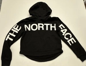The North Face Girls Camp Fleece Pullover Hoodie Black White MEDIUM (10) - Picture 1 of 11