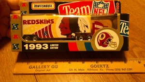1993 Matchbox Team NFL Washington Redskins Semi Trailer Truck #GRN SH - Bild 1 von 9