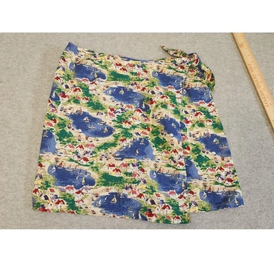 Falda vintage Talbots Petites para mujer 14P envolvente estampado náutico velero años 90 Foto 1 de 4