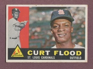 1960 TOPPS CURT FLOOD #275 - ST. LOUIS CARDINALS- GOOD crease (2637) - Picture 1 of 2