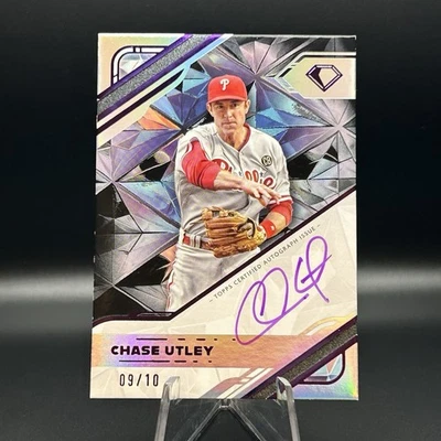 2025 Topps Diamond Icons Chase Utley White Polychromatink Auto Purple 09/10 - Image 1 of 4