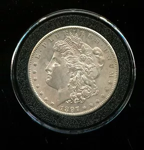 1897-S BU MORGAN DOLLAR (V291) NICE BETTER DATE COIN - Picture 1 of 2