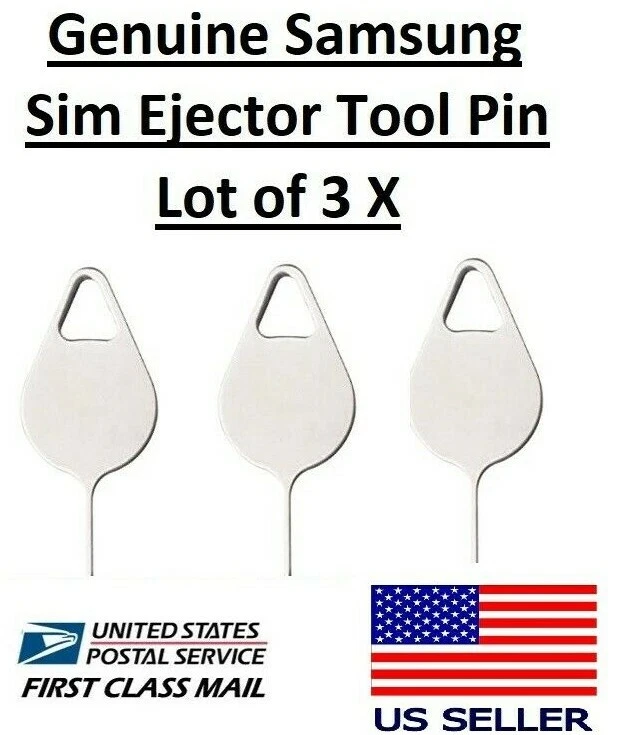 Samsung Galaxy S7/S8/S9/S10/S20 Ultra Sim Card Tray Eject Pin Opening Sim Tool - Image 1 of 4