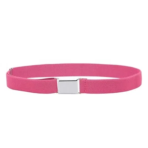 Buyless Fashion Kids Toddlers Baby Adjustable Elastic Stretch Belt Silver Buckle - Picture 1 of 252