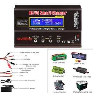B6 V3 RC Lipo Battery Charger Balance Discharger 80W 6A with AC Power Adapter - Picture 1 of 8