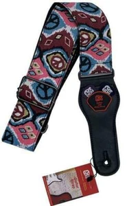 Fatboy Cool Cotton Custom Guitar - Bass Strap With Pick Stash FBS-C7 PEACE - Picture 1 of 5