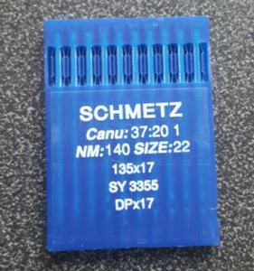 10 SCHMETZ Size22 ,135X17 INDUSTRIAL WALKING FOOT MACHINE NEEDLES DPX17 SY3355 - Picture 1 of 2