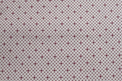 Concord Fabrics Joan Kessler 100% Cotton FAT QUARTER Burgundy Star Dots on Cream - Image 1 of 4