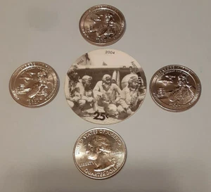 5E25 TUSKEGEE Airmen AAFES Pog 2004 ARMY Very Fine & 4 New 2021-D Quarters - Picture 1 of 7