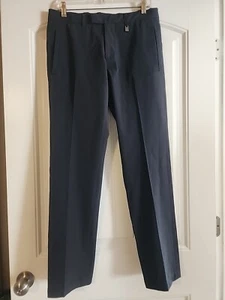 Vintage Prada NAVY BLUE Pants Size 46 Poly/Elastic Form Fitted Made In Bulgaria  - Picture 1 of 15