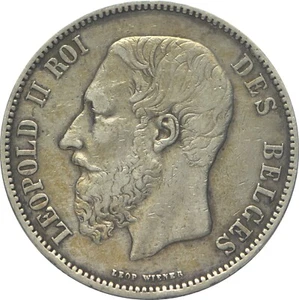 5 FRANCS LEOPOLD II 1868 ARGENT - Imagen 1 de 2