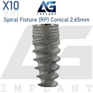 10 accesorios espirales plataforma regular (RP) conexión cónica hexagonal 2,65 mm dental SLA - Imagen 1 de 9